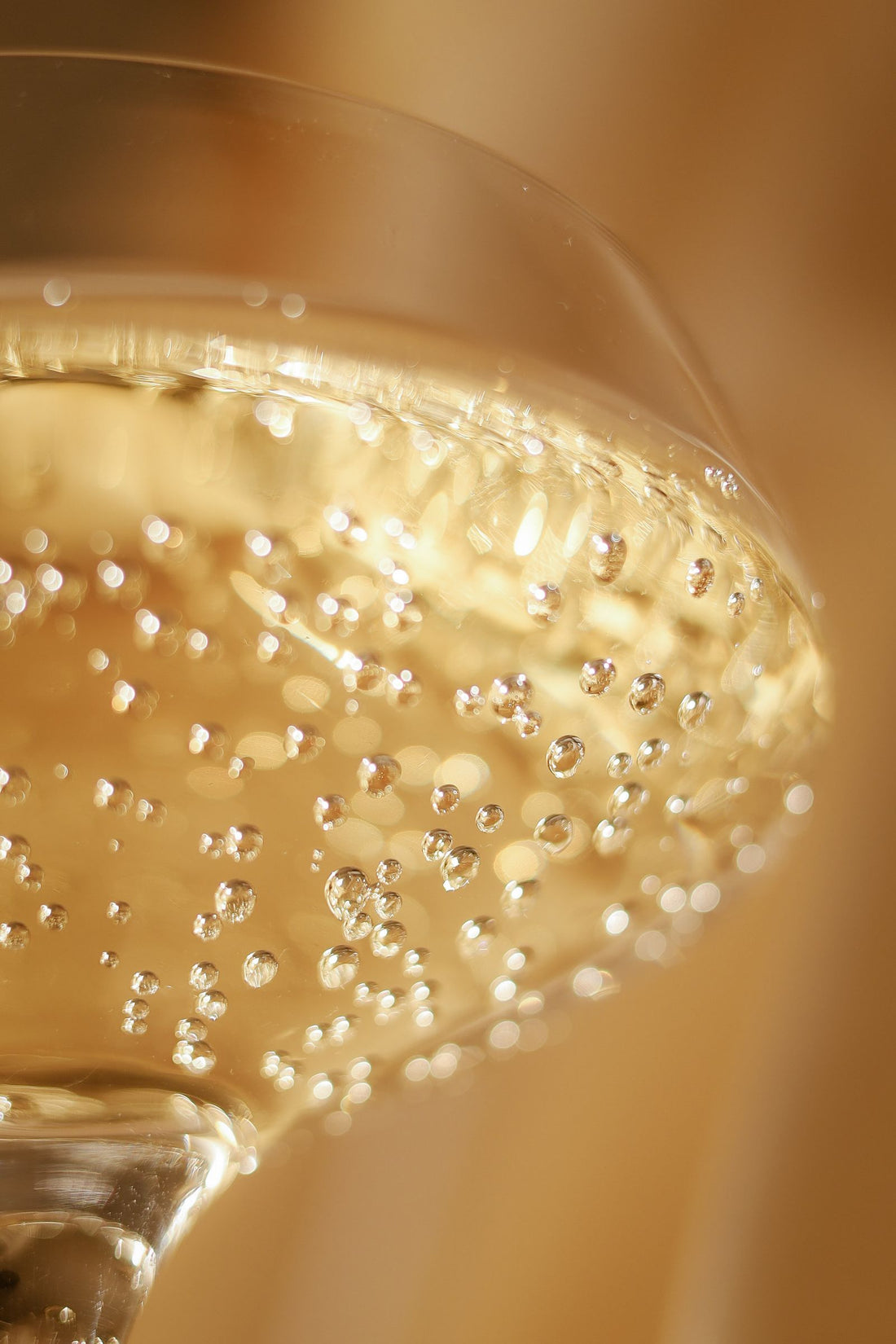 Bubbles in a glass of sparkling wine – photo by Nati, Pexels