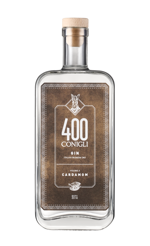 Bottle of 400 Conigli Cardamom gin