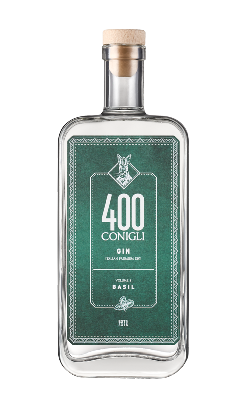 Bottle of 400 Conigli Basil Gin