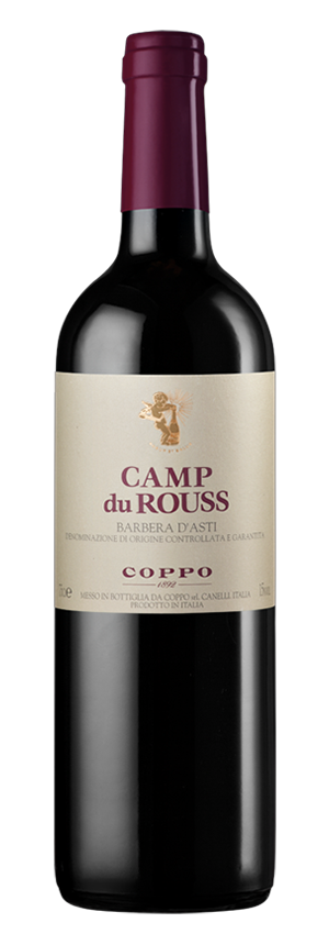 Bottle of Barbera d'Asti Camp du Rouss by Coppo
