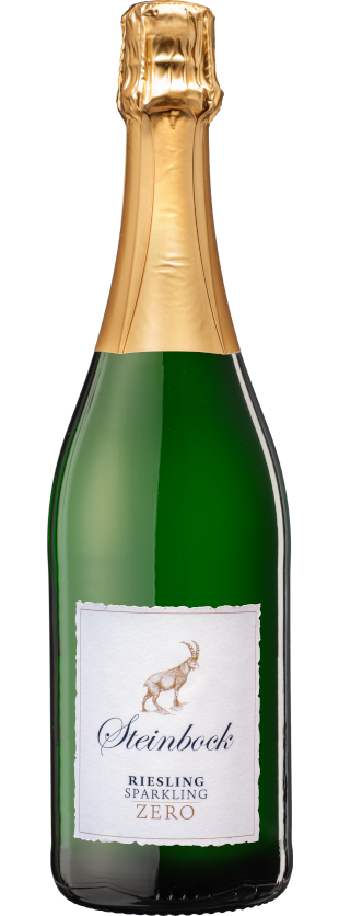 Bottle of Steinbock Riesling Zero Sparkling