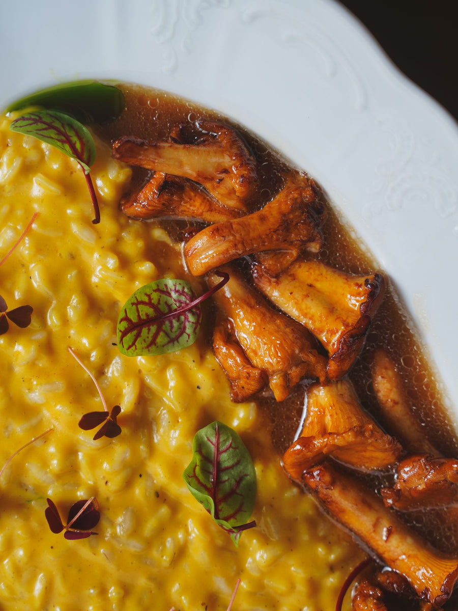 Saffron risotto, the classic side for ossobuco – photo by Nadin Sh, Pexels