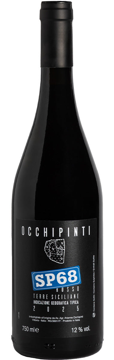 Bottle of SP68 Rosso by Arianna Occhipinti