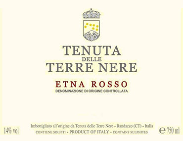 Bottle of Etna Rosso by Tenuta delle Terre Nere